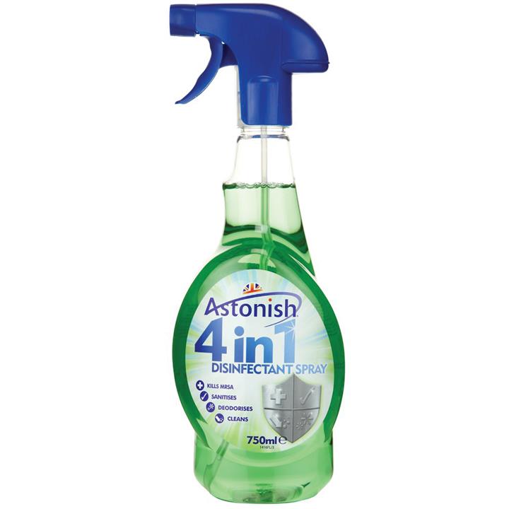 اسپری ضدعفونی کننده استونیش Astonish مدل 4 کاره Germ Killer Disinfectant Spray 4 in 1 حجم 750 میلی لیتر